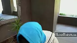 horny teen in hijab chases wet dreams
