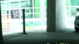 want to see this blonde hitchhiker get a cumshot on the parking lot?