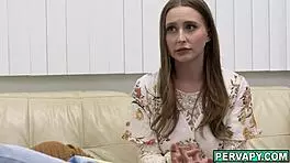 Laney grey sucks doctor's huge cock deep.