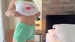 Horny Big Tits Latina Seduces Roommate for Intense Doggystyle Orgasm