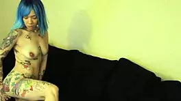 Petite prostitute feels ripped clothes and dildo pleasure