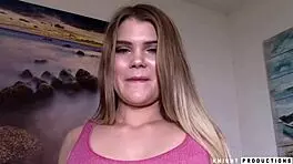 hey, wanna see this petite blonde 18-year-old cutie give an epic blowjob pov?