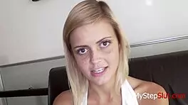 I creepily fuck my nympho stepdaughter Maddison Hart while she rides and blows me, her small tits bouncing with her big ass