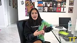 Tight pussy petite 18+ asian slut loses street race and receives a fat cock in outdoor blowjob.