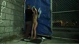 i fucked this blonde teen outdoors in a rough public bang-out, she's bound and everything