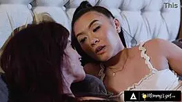 grieving milf syren comforts teen kimmy with intimate touches