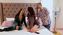 My Besties Stepdad Free Uses Us! Queenie Sateen and Scarlett Alexis.