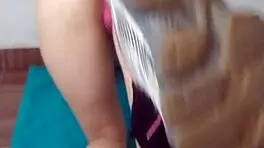 caught the hot latina maid exercising in the living room