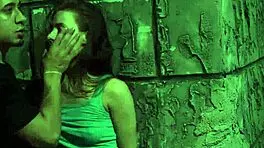 Small tits teen amateur explores rough outdoor public bondage with Anya