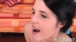 attractive teen 18+ getting penetrated by dirty mature man in hardcore blowjob