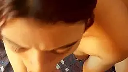 hey, stepsister sucking cock with handjob and deepthroat 😏