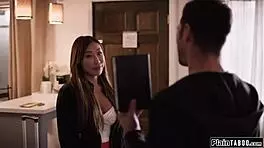 Watch this busty asian catch her bf cheating!
