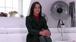 Young Brunette Amirah Adara Loves Vibrators and College Uniforms.