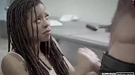 I can't stop fucking this ebony girl while toying her pussy