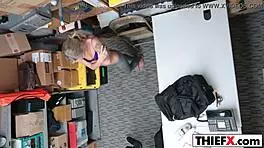 Hot gal chooses penis over jail in garage