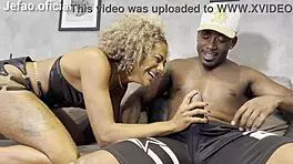Blonde Milf Sits On Monster Cock For Interracial Blowjob