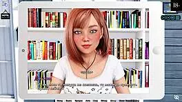 sunshine love plays anime game in underwear