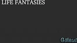 These tattooed teen lesbians swap partners in a hot group sex scene.