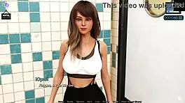 sunshine love plays anime game in underwear