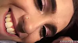 French emo teen sucks stepbro's banana in hardcore food play