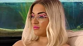 Sexy momma Dee Melons toys with Crystal.