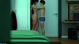 milfy city sneaky night sex with stepsister in her room