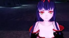 Yui gives blowjob in hentai game