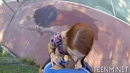 wild waves crash over rose red's legal teen pussy in hardcore oral frenzy