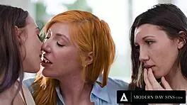 modern-day sins - lauren phillips helps virgin lesbians lily larimar n maya woulfe in 3-way