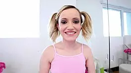 wow, this 19 yo blonde has a huge cock pov blowjob no hands