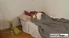 Tan blonde teen 18+ craving cum all over her pretty face! 😜