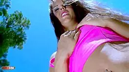 Cute whore gala brown masturbates by the pool