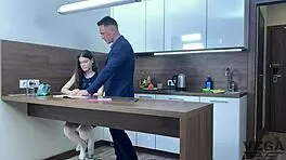 I felt so excited when my perfect teen stepsister caught me watching porn and helped me cum