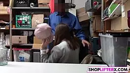 Shoplifting Teen Punished With Monster Cock Backstage