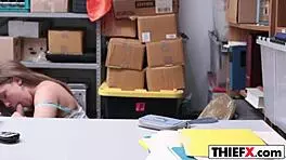 Brooke bliss, a teen 18+ amateur, gets punished with a big cock in the back office at work