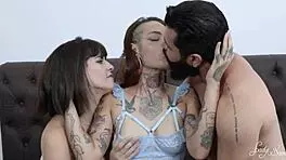 Nina Forbidden And Lady Snow Brasil In Threesome Scene