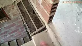 Spying on my stepmother while she washes clothes, but she discovers me