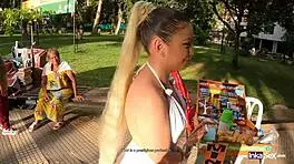 Colombiana Caught Watching Match