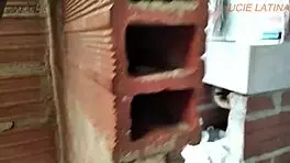 Spying on my stepmother while she washes clothes, but she discovers me