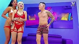 Wow Blowjob Party with Girlfriend and Her Wild Friends