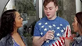 Skinny Teens Amber Summer Sarah Lace Threesome Fucking