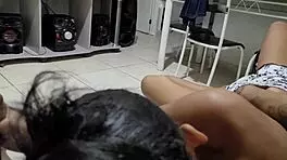 Young girl begs for hard pounding in pussy! Condom bursts, almost cums inside!