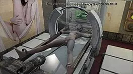 Teen brunette masturbates in fallout 4 room