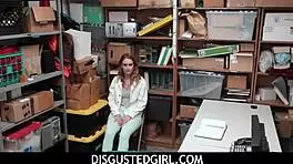 Redhead Fucked Hard On Desk By Private Investigator