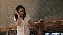 Oh Wow, Busty Lesbian Milf Licks Teen 18+'s Hairy Pussy So Deeply!