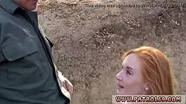 Cop FUCKS teen redhead OUTDOOR, she LOVES COCK!