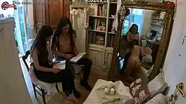 Haunted Mirror Reflects Teen Blowjob and Big Tits Action in Wild Amateur Scene with Cum in Mouth