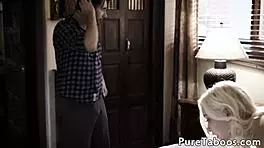 Intense Petite Babe Spitroasted in Taboo Threesome Fantasy with Glamour and Spitting