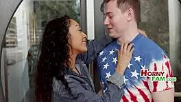 stepsisters in same bikini get fucked hard for patriotic project