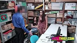 tight teen duo fucks hard in the office